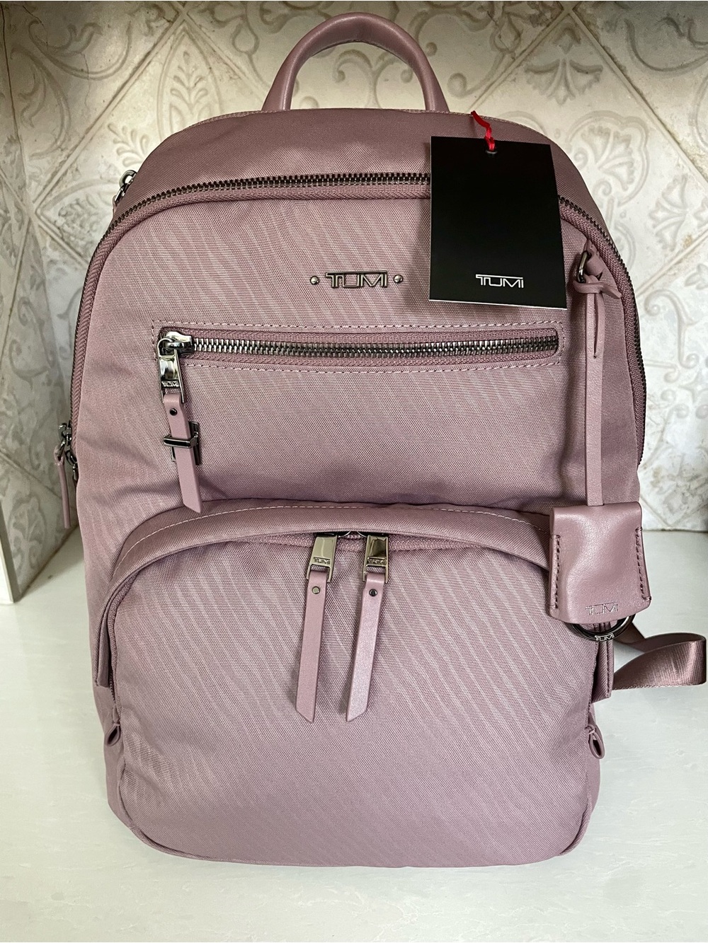NEW - TUMI Harriet Nylon Backpack - Dusty Rose Print- Laptop & Travel Friendly
